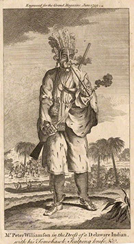 Peter Willliamson in Native American Dress Peter Willliamson Edinburgh Indian Grand Magazine 1759